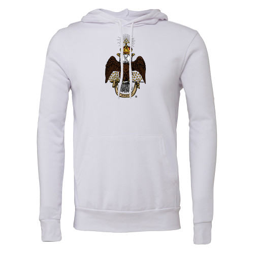  Bella + Canvas White Fleece Hood - 33 Deus Meumque Jus