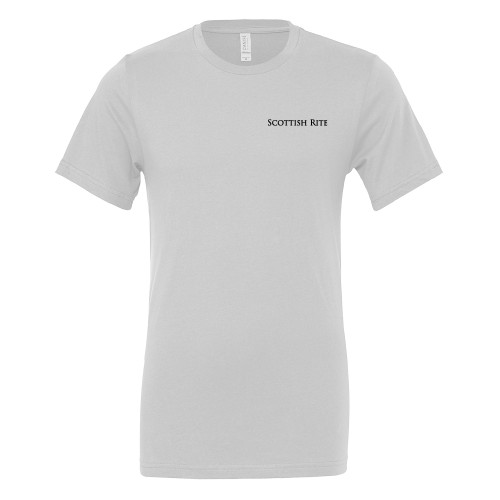  Bella + Canvas White Jersey Cotton T Shirt - Scottish Rite Wordmark