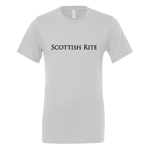  Bella + Canvas White Jersey Cotton T Shirt - Scottish Rite Wordmark
