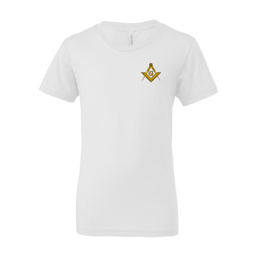  Bella + Canvas Youth White Jersey T Shirt - G Compass Logo