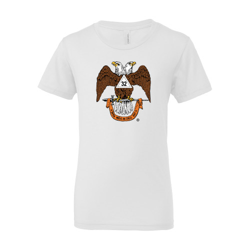  Bella + Canvas Youth White Jersey T Shirt - 32 Spes Mea in Deo
