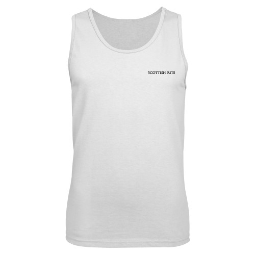  White Tank Top - Scottish Rite Wordmark