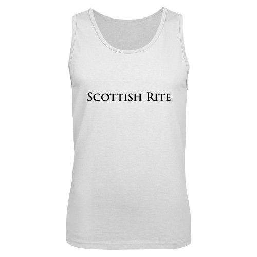  White Tank Top - Scottish Rite Wordmark