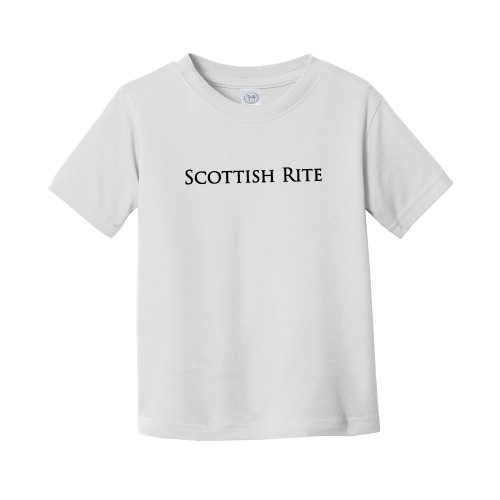  Toddler White T Shirt - Scottish Rite Wordmark