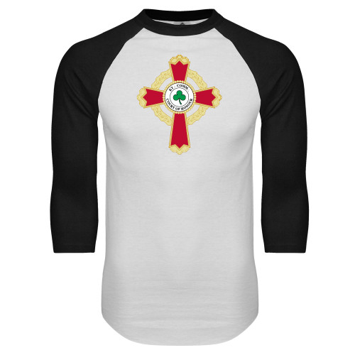 Main Image for  White/Black Raglan Baseball T Shirt