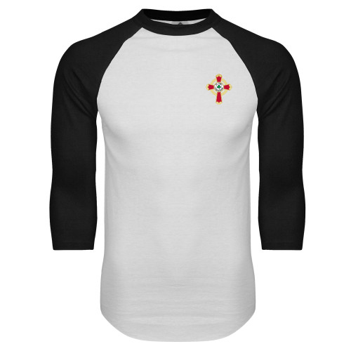  White/Black Raglan Baseball T Shirt - Court of Honour