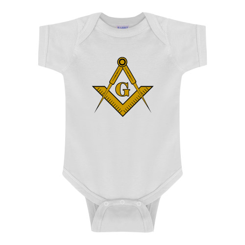  White Infant Onesie - G Compass Logo