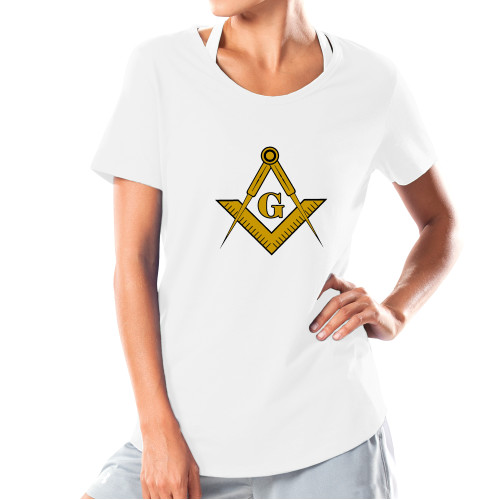  Under Armour Womens White Charged Cotton Tee - G Compass Logo
