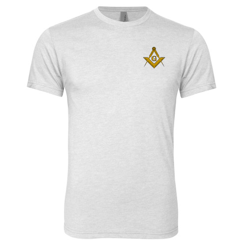  Next Level Heather White Triblend Tee - G Compass Logo