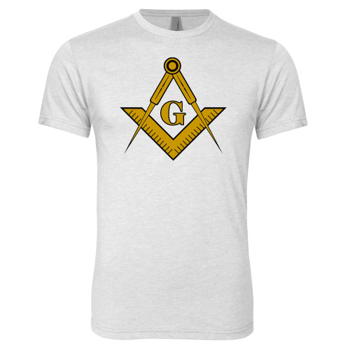  Next Level Heather White Triblend Tee - G Compass Logo