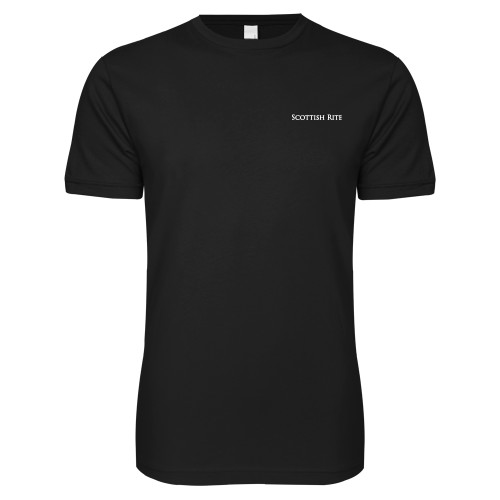  Next Level Black SoftStyle T Shirt - Scottish Rite Wordmark