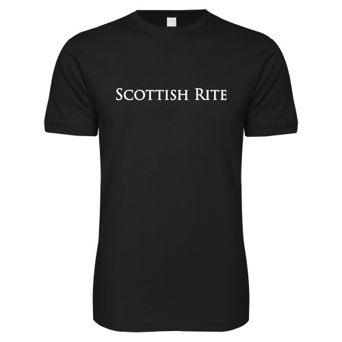  Next Level Black SoftStyle T Shirt - Scottish Rite Wordmark