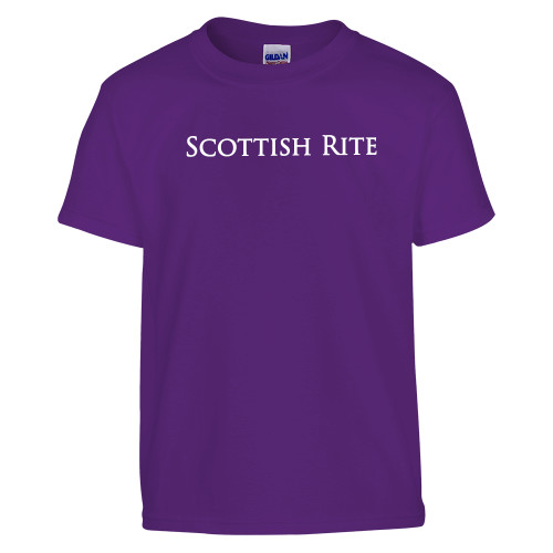  Youth Purple T Shirt - Scottish Rite Wordmark