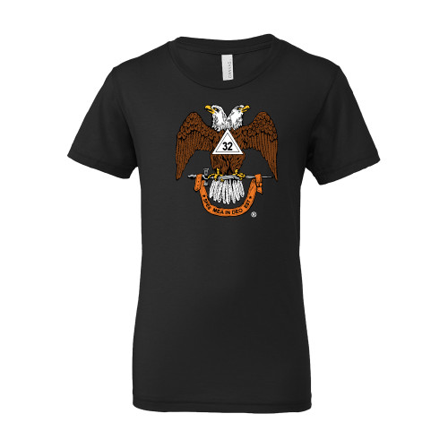  Bella + Canvas Youth Black Jersey T Shirt - 32 Spes Mea in Deo