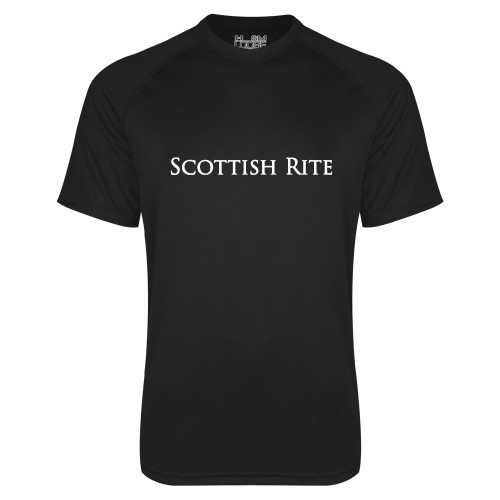  Under Armour Black Tech Tee - Scottish Rite Wordmark