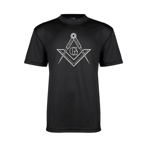  Youth Performance Black Tee - G Compass Logo