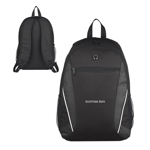  Homerun Black Computer Backpack - Scottish Rite Wordmark