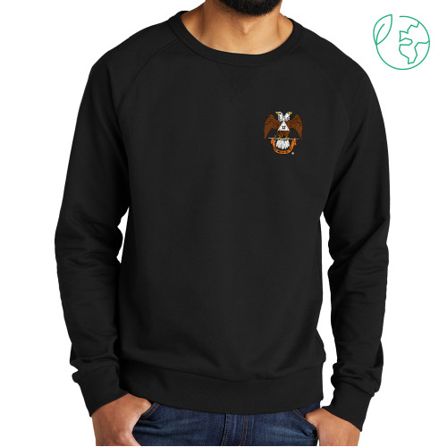  Allmade Black Organic French Terry Crewneck Sweatshirt - 32 Spes Mea in Deo