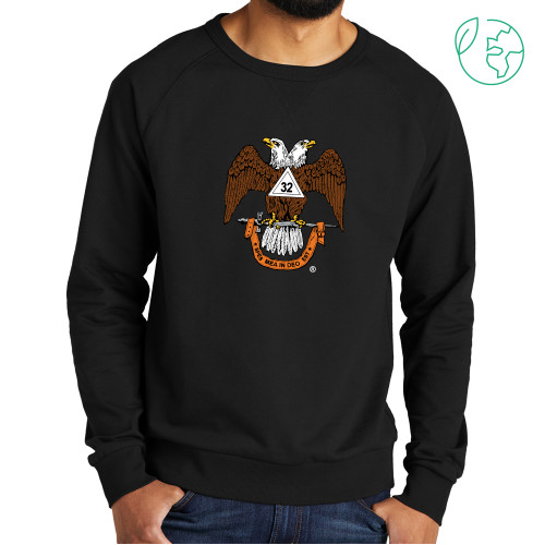  Allmade Black Organic French Terry Crewneck Sweatshirt - 32 Spes Mea in Deo
