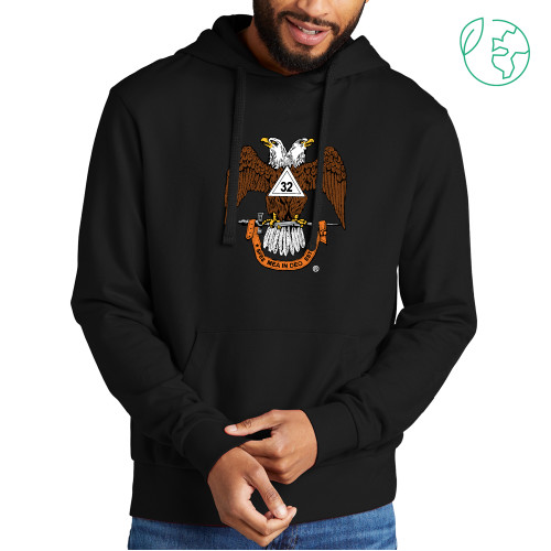  Allmade Black Organic French Terry Pullover Hoodie - 32 Spes Mea in Deo