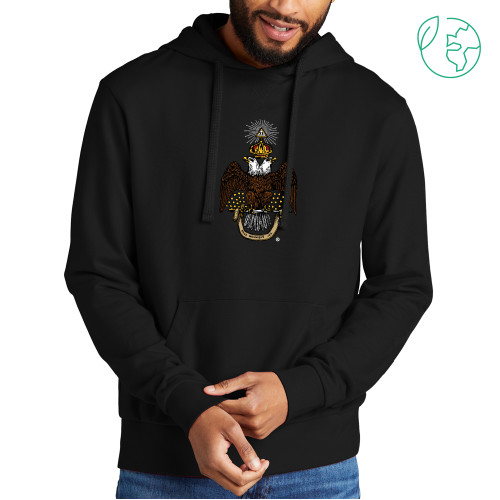  Allmade Black Organic French Terry Pullover Hoodie - 33 Deus Meumque Jus