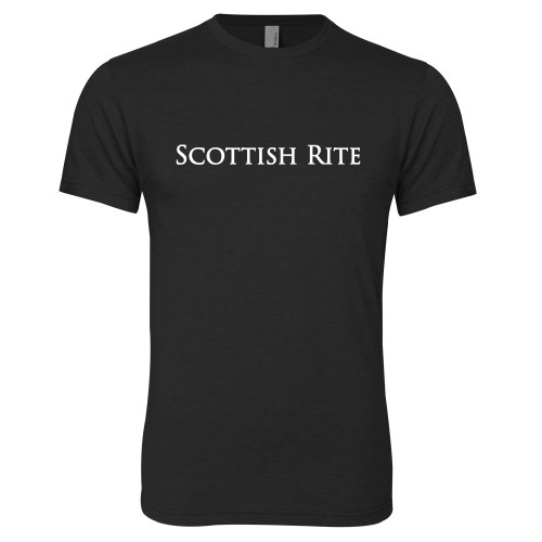  Next Level Black Triblend Tee - Scottish Rite Wordmark