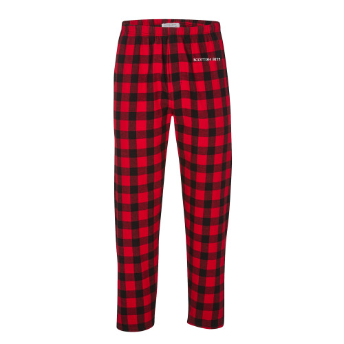  Boxercraft Red/Black Buffalo Unisex Flannel Pajama Pant - Scottish Rite Wordmark