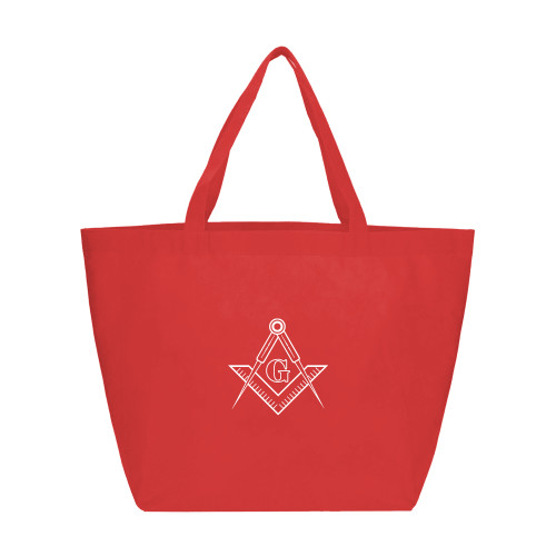  Yaya Non Woven Red Shopper Tote - G Compass Logo