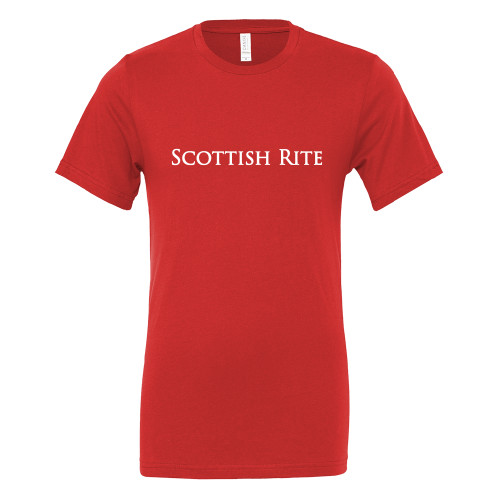  Bella + Canvas Red Jersey Cotton T Shirt - Scottish Rite Wordmark