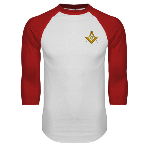 Main Image for  White/Red Raglan Baseball T Shirt