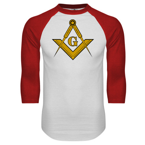Main Image for  White/Red Raglan Baseball T Shirt