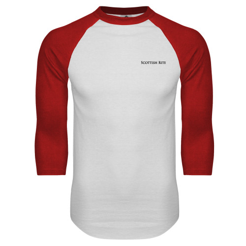 Main Image for  White/Red Raglan Baseball T Shirt