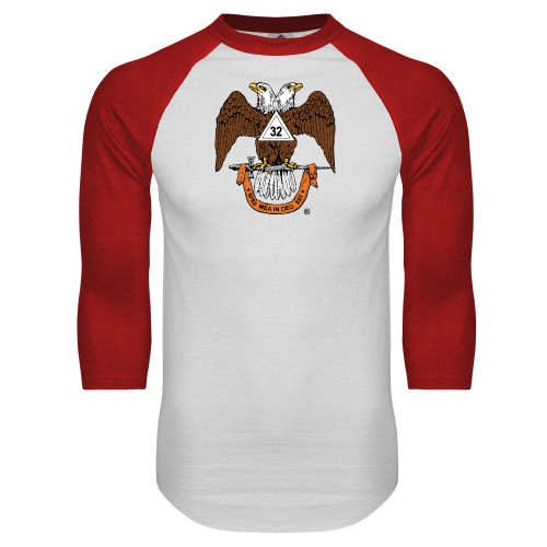 Main Image for  White/Red Raglan Baseball T Shirt