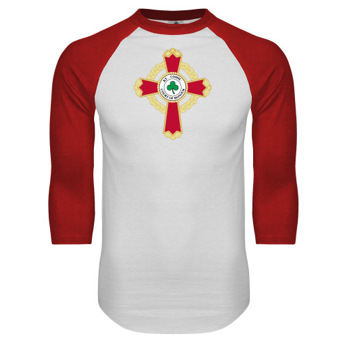 Main Image for  White/Red Raglan Baseball T Shirt