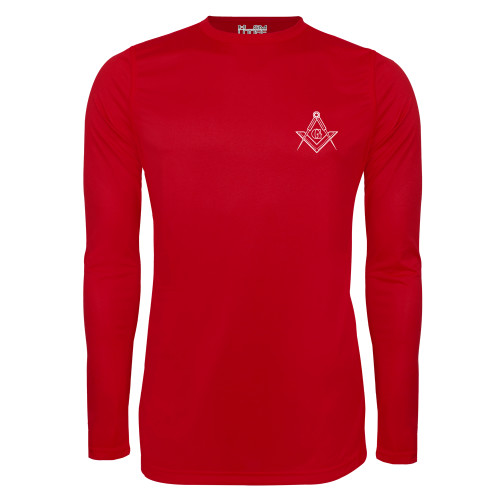  Under Armour Red Long Sleeve Tech Tee - G Compass Logo