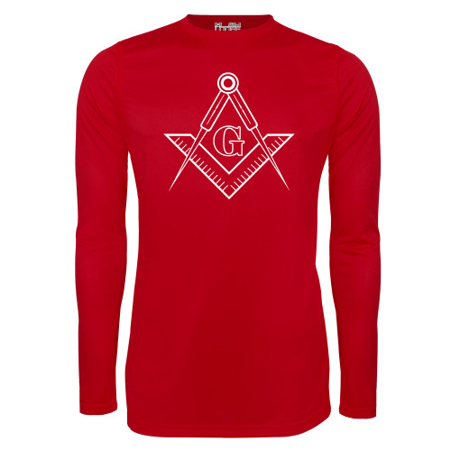  Under Armour Red Long Sleeve Tech Tee - G Compass Logo