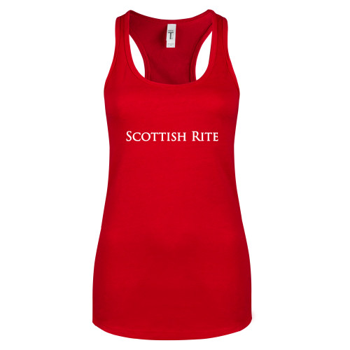  Next Level Racerback Tank Red - Scottish Rite Wordmark