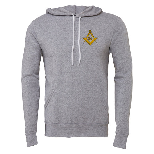  Bella + Canvas Heather Grey Fleece Hood - G Compass Logo