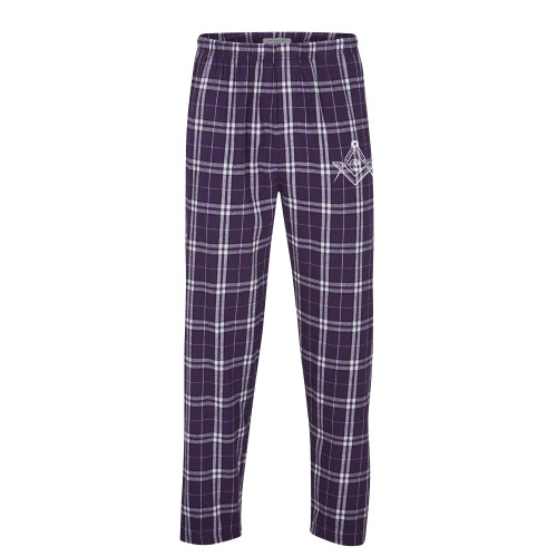  Boxercraft Heritage Purple Unisex Flannel Pajama Pant - G Compass Logo