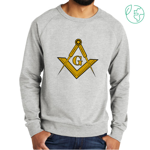  Allmade Light Grey Organic French Terry Crewneck Sweatshirt - G Compass Logo