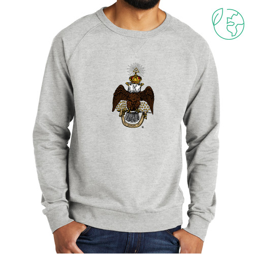  Allmade Light Grey Organic French Terry Crewneck Sweatshirt - 33 Deus Meumque Jus