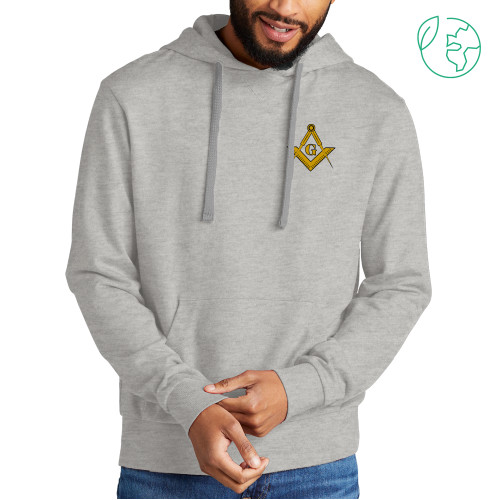  Allmade Light Grey Organic French Terry Pullover Hoodie - G Compass Logo