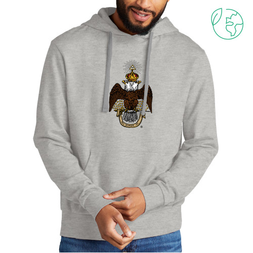  Allmade Light Grey Organic French Terry Pullover Hoodie - 33 Deus Meumque Jus