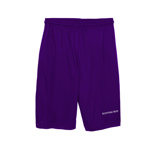  Youth Purple Competitor Shorts - Scottish Rite Wordmark