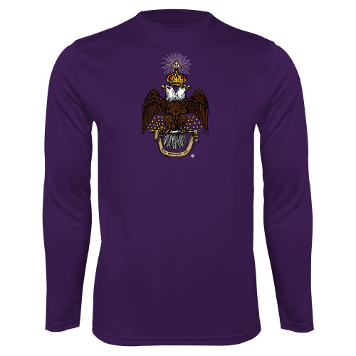  Purple Performance Long Sleeve Shirt - 33 Deus Meumque Jus