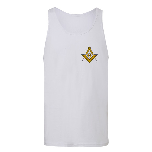  Bella + Canvas White Tank Top - G Compass Logo