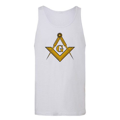  Bella + Canvas White Tank Top - G Compass Logo
