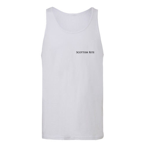  Bella + Canvas White Tank Top - Scottish Rite Wordmark