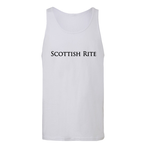  Bella + Canvas White Tank Top - Scottish Rite Wordmark