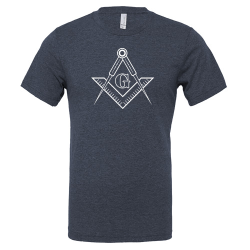  Bella + Canvas Heather Navy CVC T Shirt - G Compass Logo